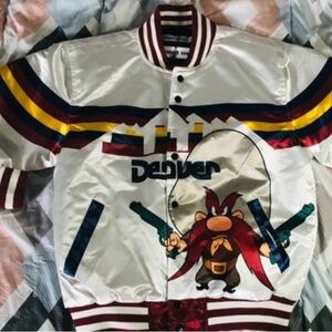 Looney Tunes Satin Jacket with Cartoon Graphic